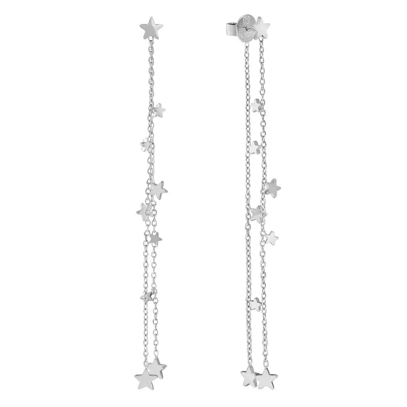 Nomination Ritmatika Double Chain Silver Star Earrings