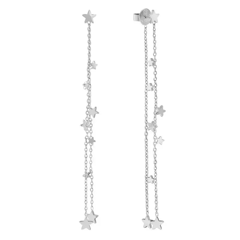 Nomination Ritmatika Double Chain Silver Star Earrings
