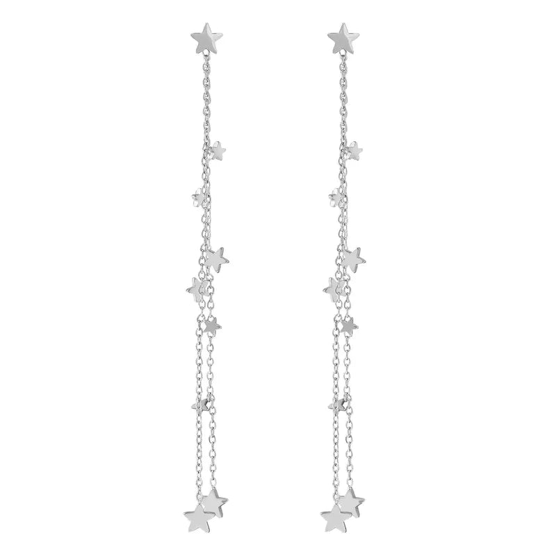 Nomination Ritmatika Double Chain Silver Star Earrings