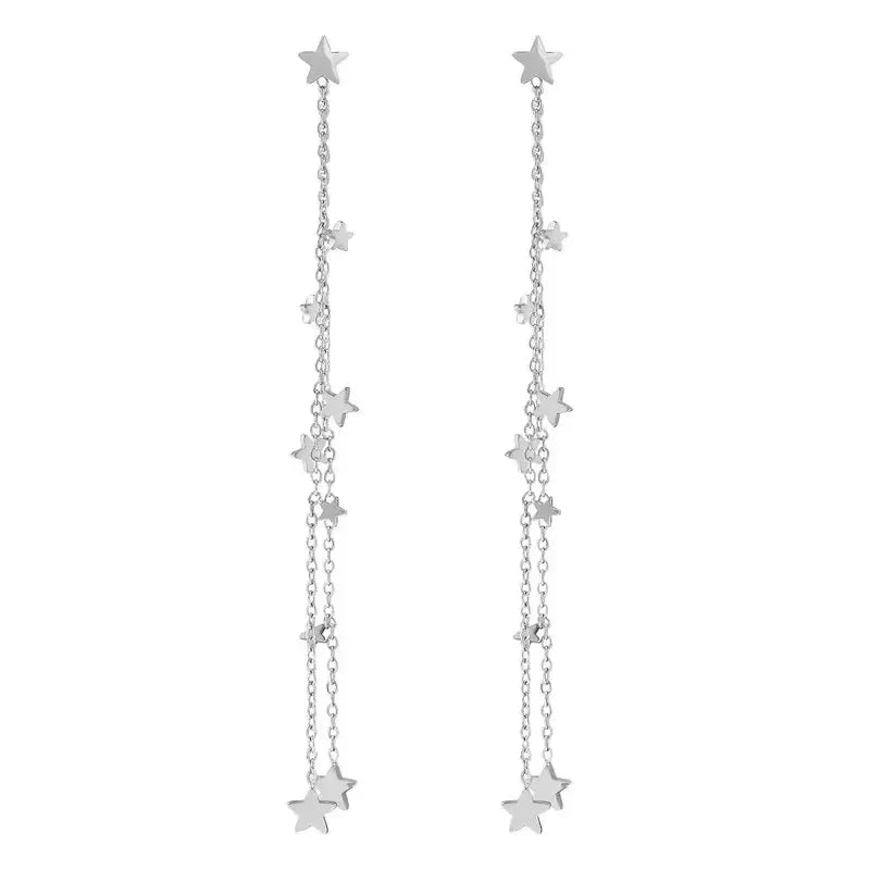 Nomination Ritmatika Double Chain Silver Star Earrings