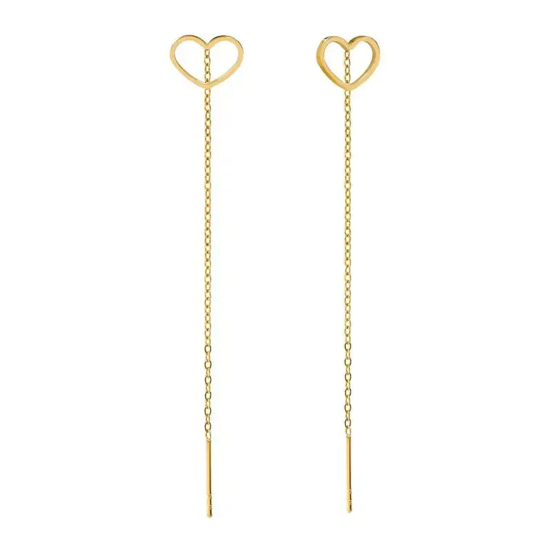 Nomination Ritmatika Long Gold Heart earrings