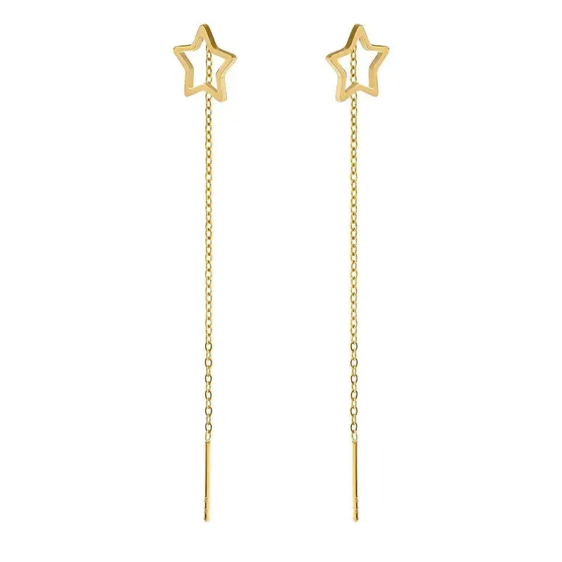 Nomination Ritmatika Long Gold Star Earrings