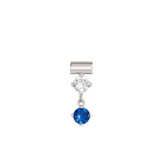 Nomination SeiMia Pendant, Blue And White Cubic Zirconia, Silver