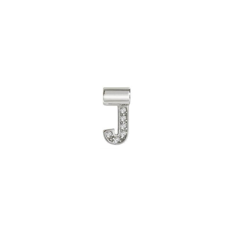 Nomination SeiMia Pendant, Letter J, Cubic Zirconia, Silver