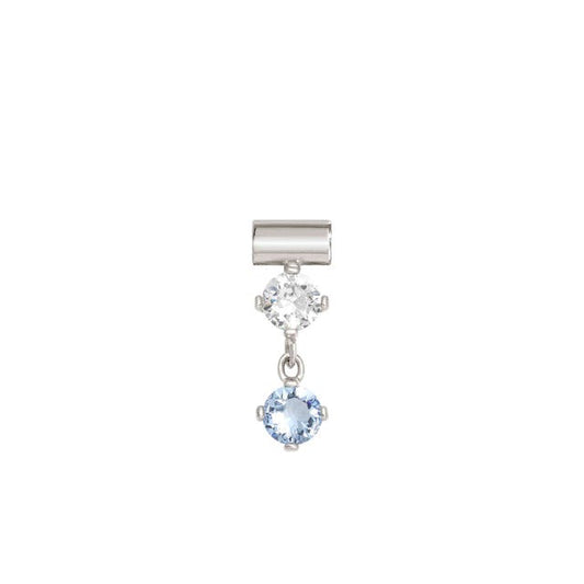 Nomination SeiMia Pendant, Light Blue And White Cubic Zirconia, Silver