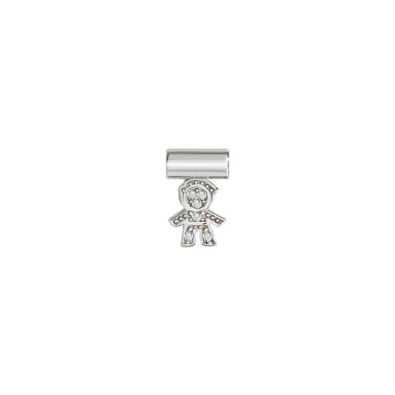 Nomination SeiMia Pendant, Pave Boy, Silver