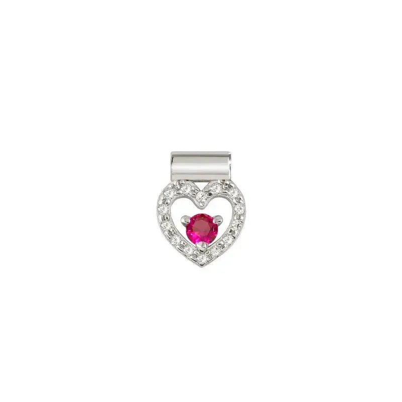 Nomination SeiMia Sterling Silver Red Heart Charm Pendant