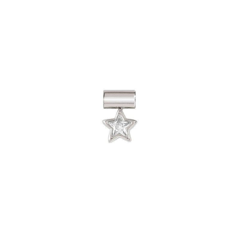 Nomination SeiMia sterling silver star pendant with a sparkling white cubic zirconia stone and rhodium finish.
