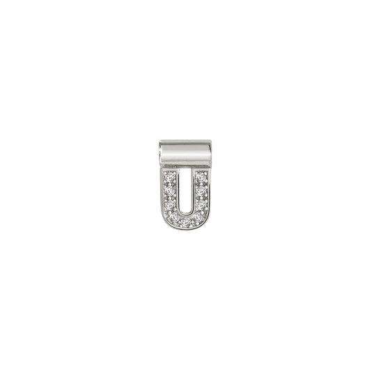 Nomination Seimia Pendant, Letter U, Cubic Zirconia, Silver