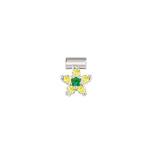 Nomination Seimia Pendant Spacer - Yellow & Green Flower, Stones