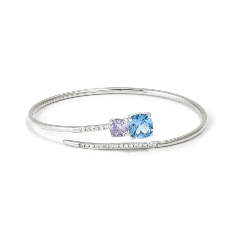 Nomination Semi-Rigid Colour Wave Aurora Cubic Zirconia Double Stone Bracelet