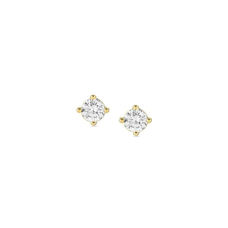 Nomination Sentimental Earrings, White, Cubic Zirconia, 24K Gold