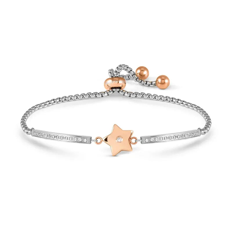 Nomination Shine Bright Milleluci Adjustable Stainless Steel Star Bracelet