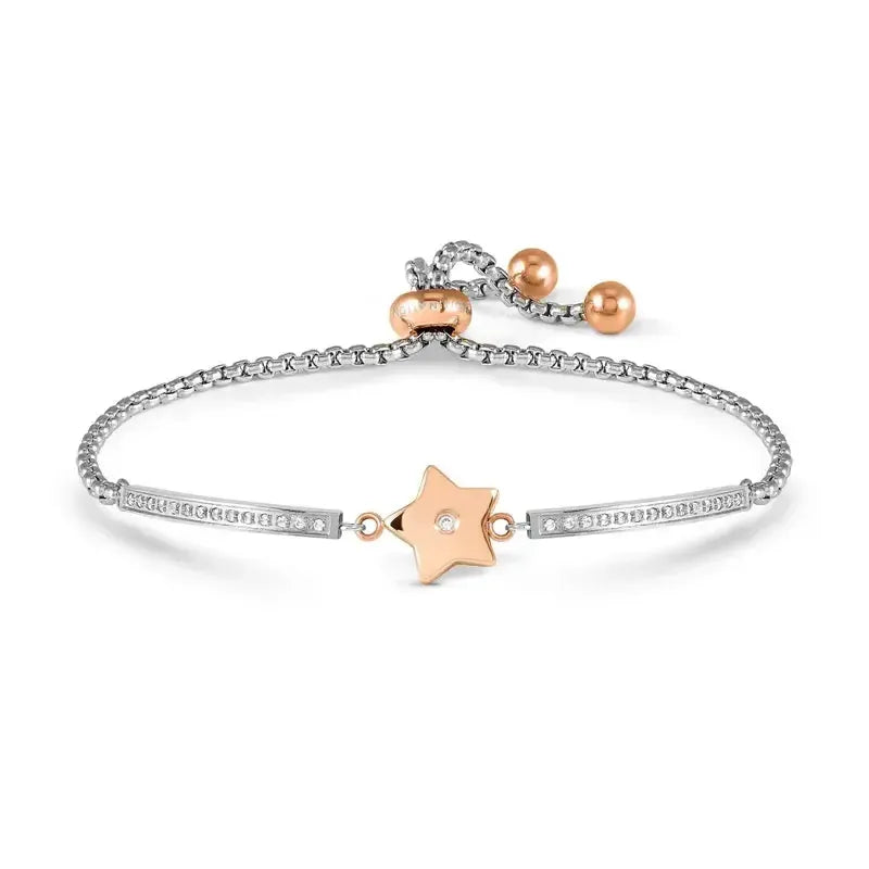 Nomination Shine Bright Milleluci Adjustable Stainless Steel Star Bracelet