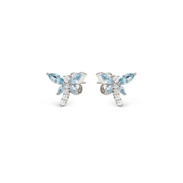 Nomination Shine Me Up Blue Dragonfly Silver Earrings