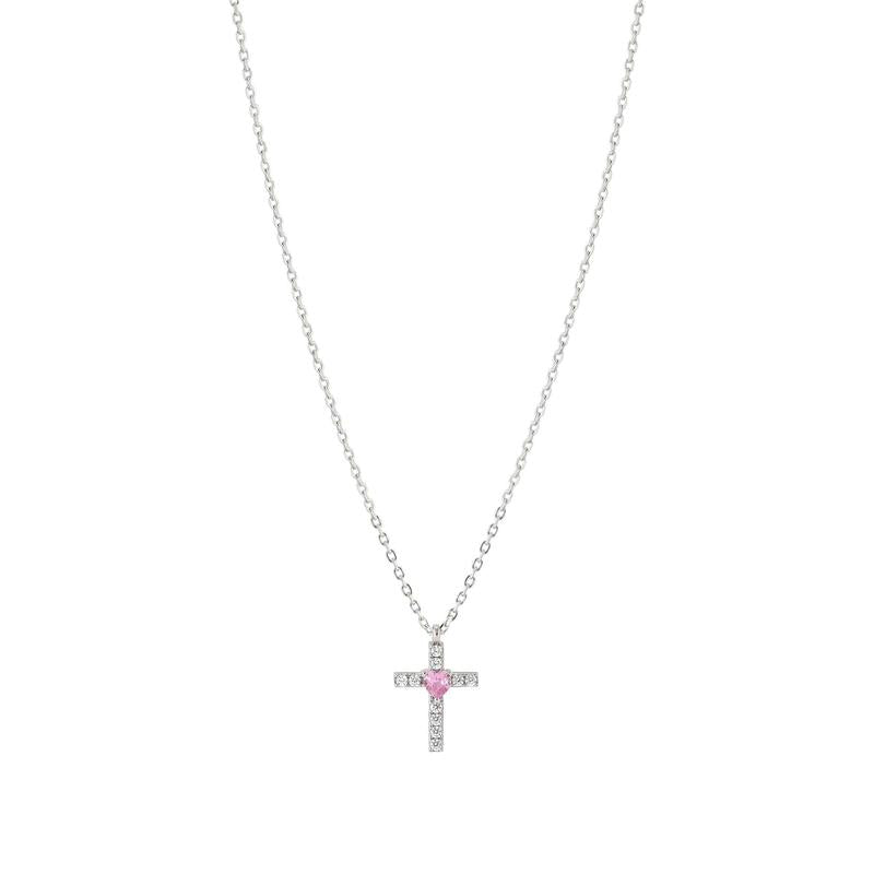 Nomination Shine Me Up Necklace, Cross with Cubic Zirconia, Sterling Silver