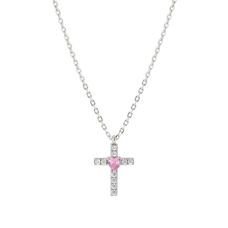 Nomination Shine Me Up Necklace, Cross with Cubic Zirconia, Sterling Silver