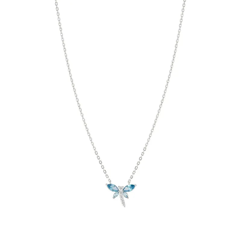 Nomination Shine Me Up Necklace, Dragonfly with Cubic Zirconia, Sterling Silver
