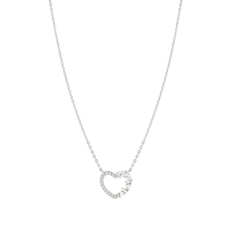 Nomination Shine Me Up Necklace, Heart with Cubic Zirconia, Sterling Silver