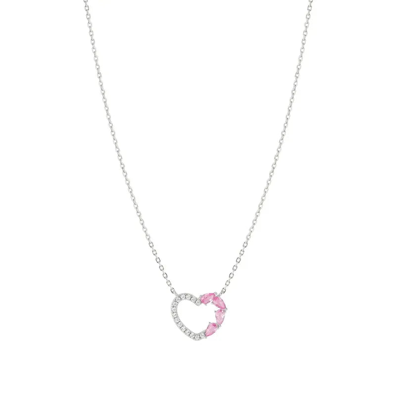 Nomination Shine Me Up Necklace, Heart with Cubic Zirconia, Sterling Silver