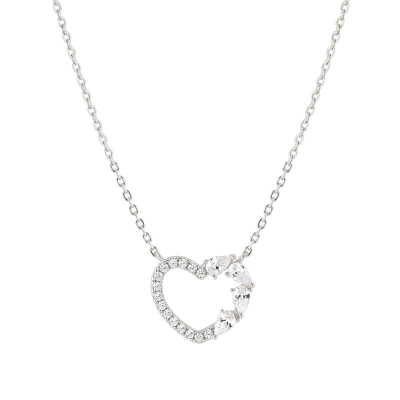 Nomination Shine Me Up Necklace, Heart with Cubic Zirconia, Sterling Silver