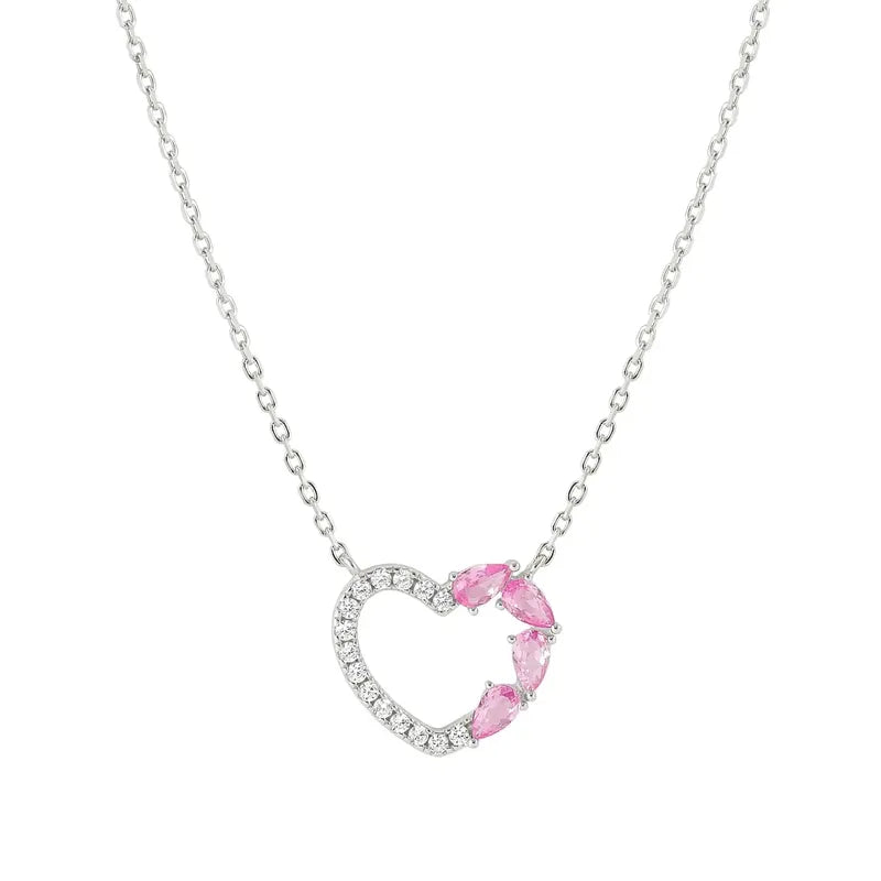 Nomination Shine Me Up Necklace, Heart with Cubic Zirconia, Sterling Silver