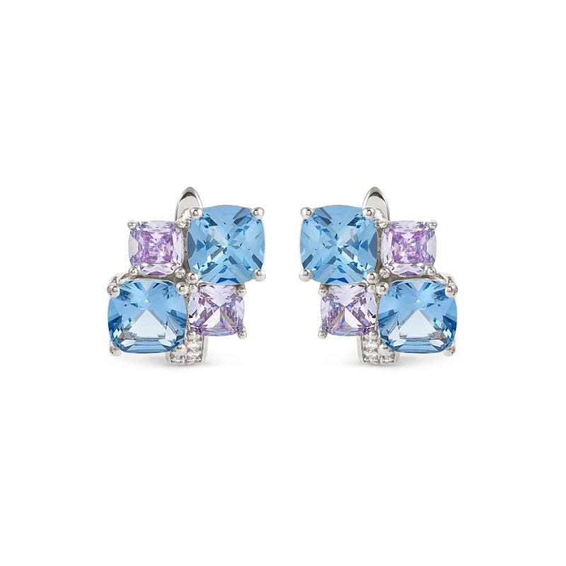 Nomination Silver Colour Wave Aurora Cubic Zirconia Latch-Back Earrings
