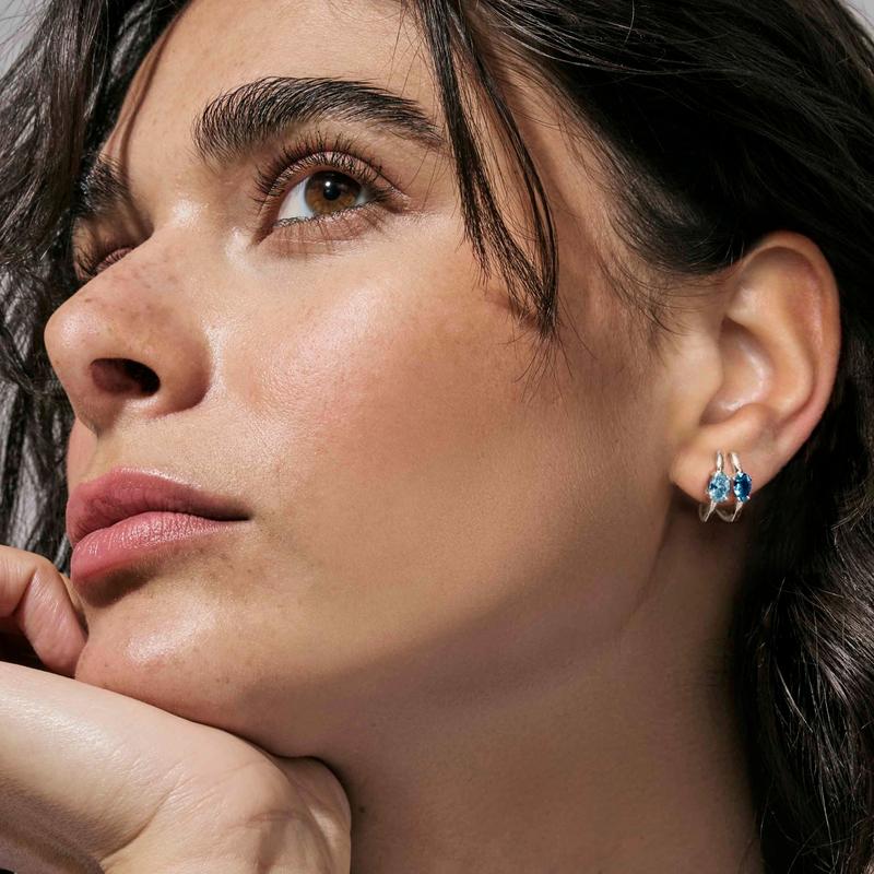 Nomination Silver Colour Wave Aurora Hoop Earrings