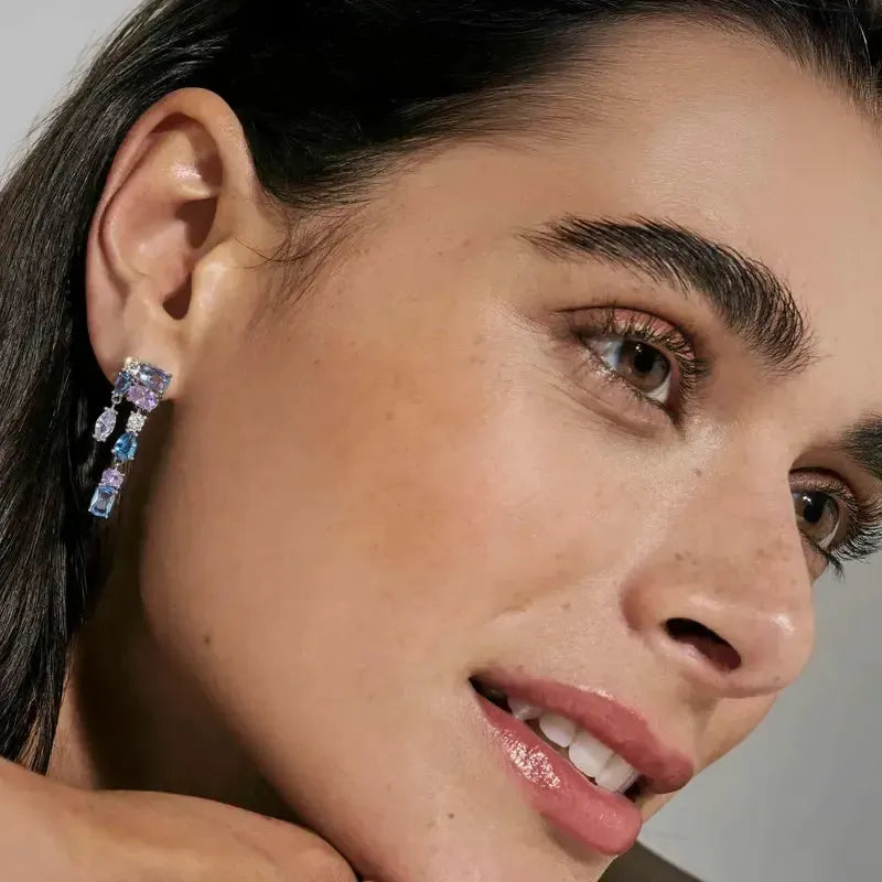 Nomination Silver Colour Wave Aurora Multi-Color Drop Earrings