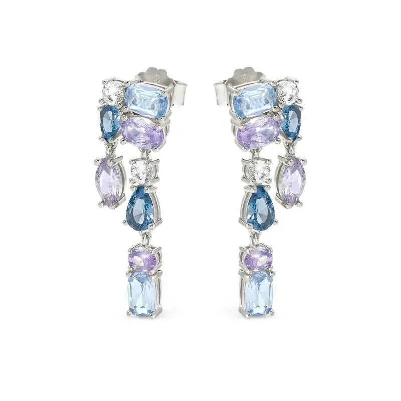 Nomination Silver Colour Wave Aurora Multi-Color Drop Earrings