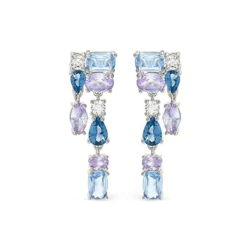 Nomination Silver Colour Wave Aurora Multi-Color Drop Earrings