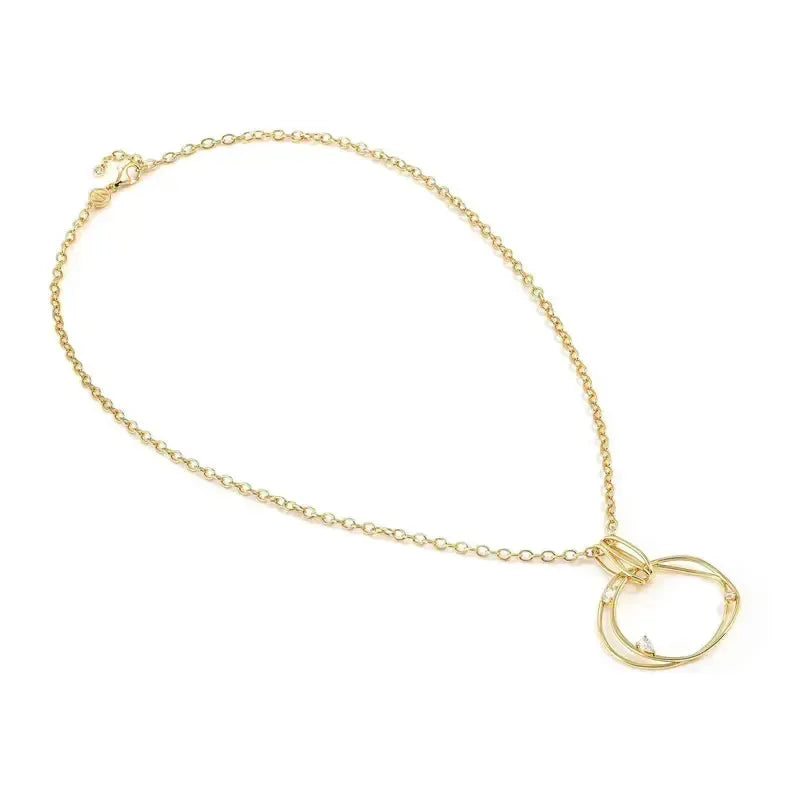 Nomination Silver My Rebel Art Circle Gold Pendant Necklace