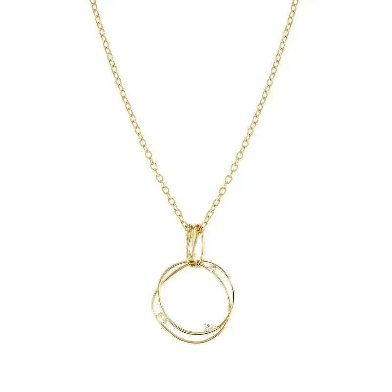 Nomination Silver My Rebel Art Circle Gold Pendant Necklace