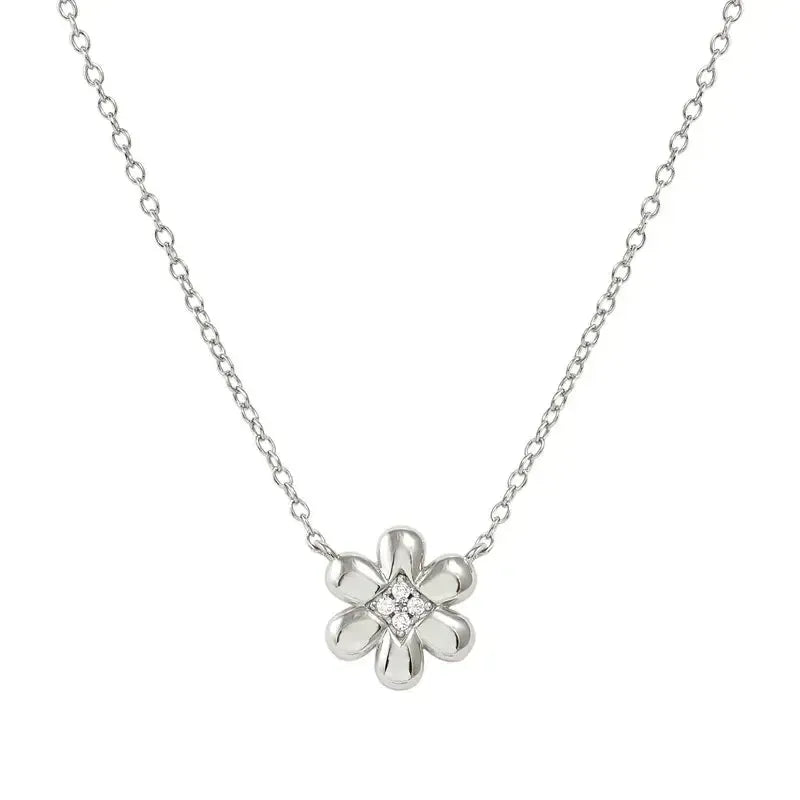 Nomination Silver Petit Sparkle Flower Necklace