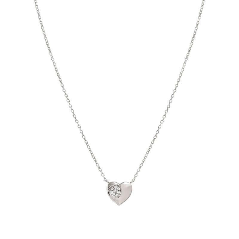 Nomination Silver Petit Sparkle Heart Necklace