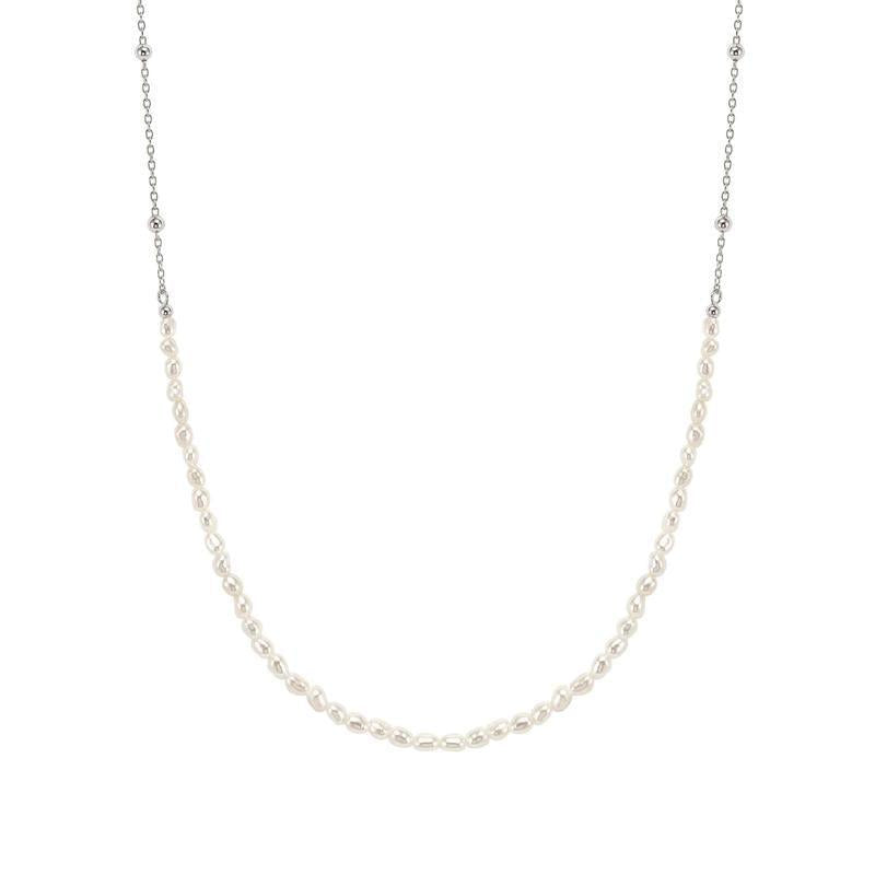 Nomination Siren Dream Necklace, Chain and Half Pearls, Silver