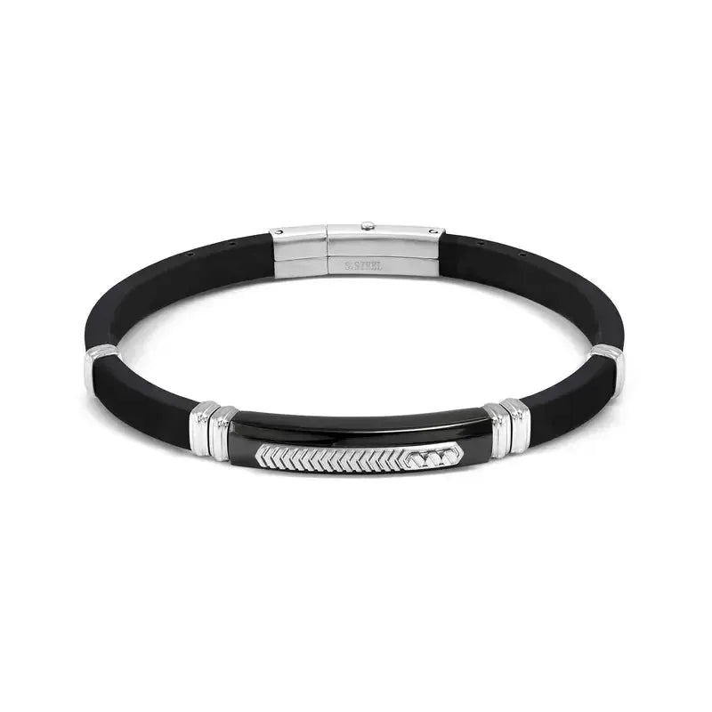 Nomination Sleek City Energy Ed. Rubber & Steel Bracelet