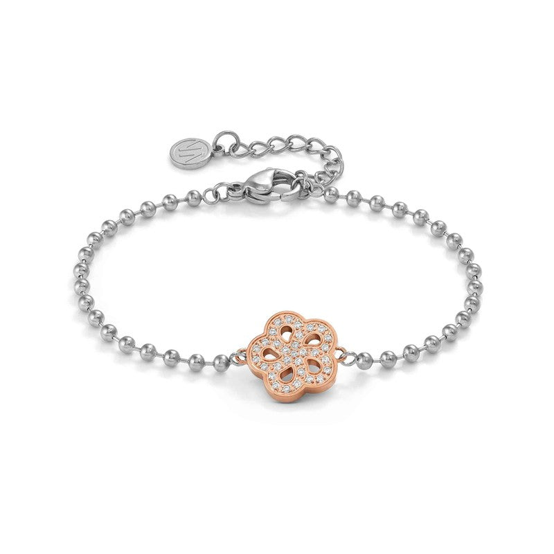 Nomination Soffio Damore Bracelet, Flower, Cubic Zirconia, Rose Gold