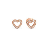 Nomination Soffio Damore Earrings, Heart, Cubic Zirconia, Rose Gold