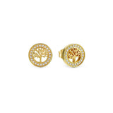 Nomination Soffio Damore Earrings, Tree of Life, Cubic Zirconia, Gold