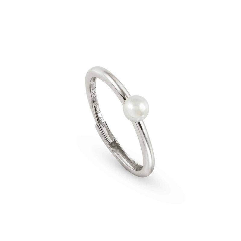Nomination Soul Ring, White Pearl, Silver