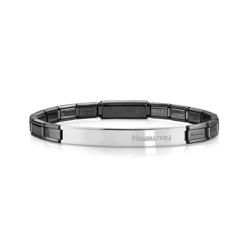 Nomination Stainless Steel Bracelet in coloured PVD finish - nero_e_acciaio - nero