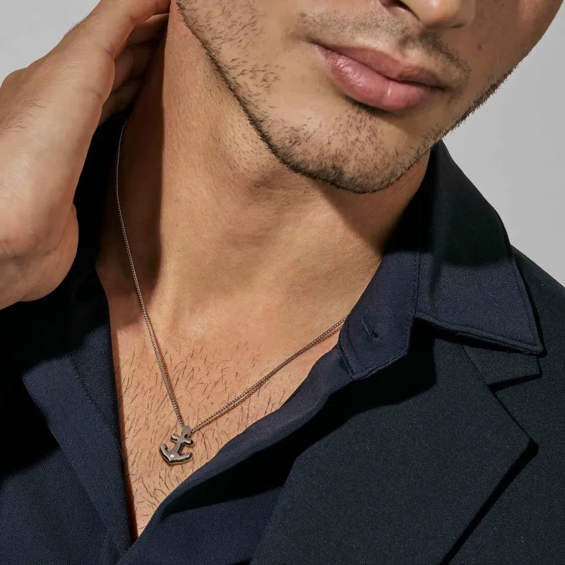 Nomination Strong Diamond Anchor Necklace