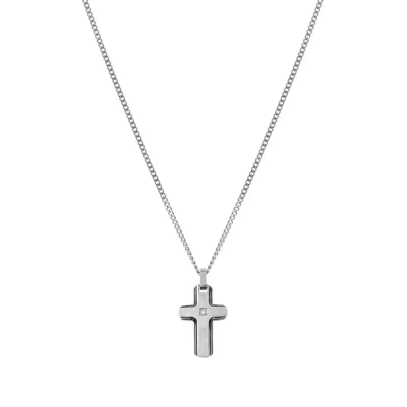 Nomination Strong Diamond Elegant Cross Necklace