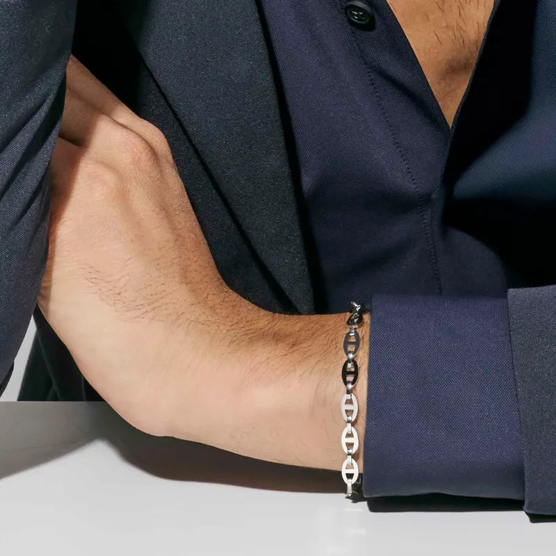 Nomination Strong Diamond Geometric Black PVD Stainless Steel Bracelet