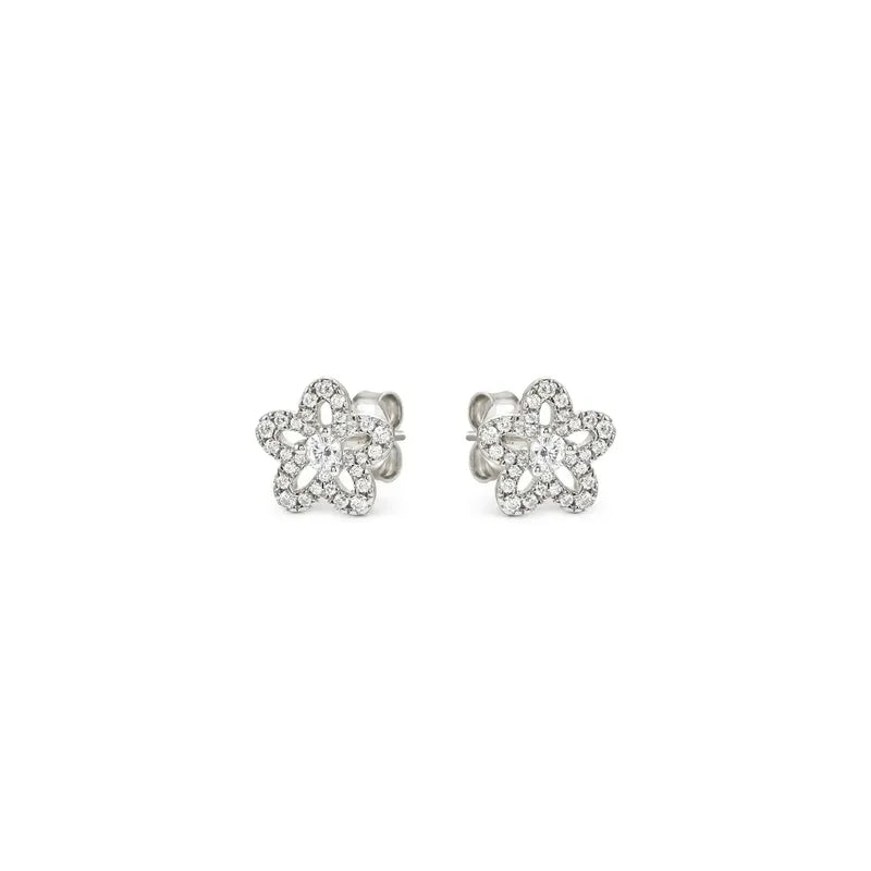 Nomination Sweetmadame Earrings, Flower with Cubic Zirconia, Silver