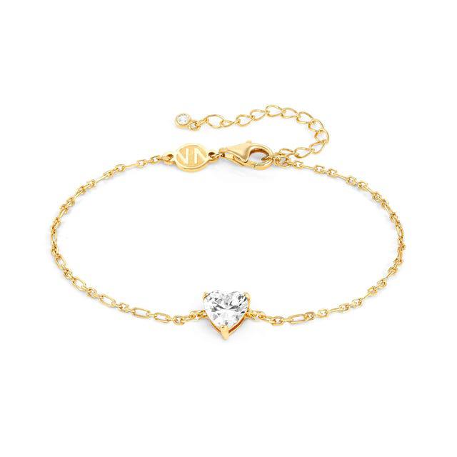 Nomination Sweetrock Bracelet, Heart, Cubic Zirconia, Gold