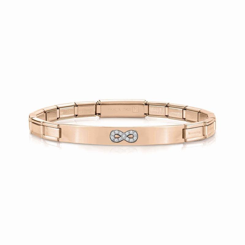 Nomination Trendsetter Bracelet Coloured Infinity with Gemstones - oro rosa