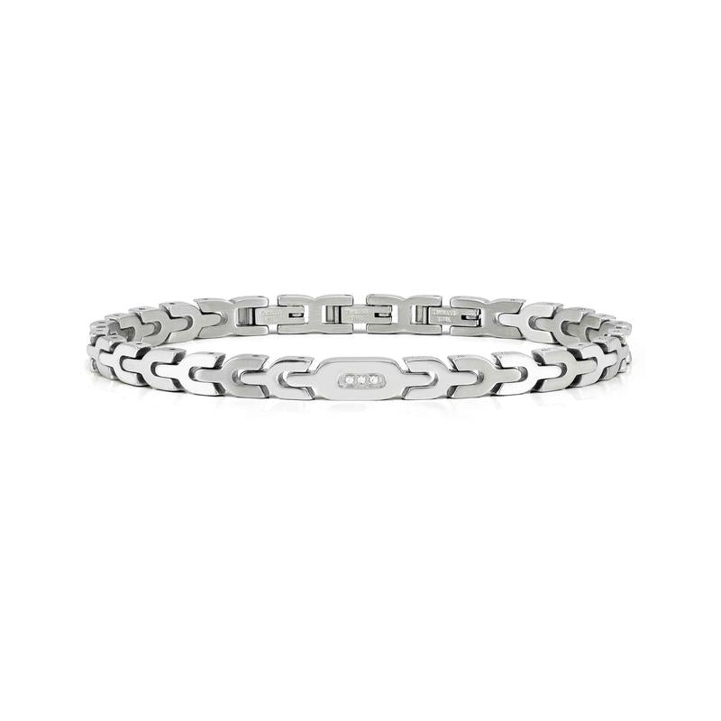 Nomination Virtus Code Bracelet with Natural Diamonds, White