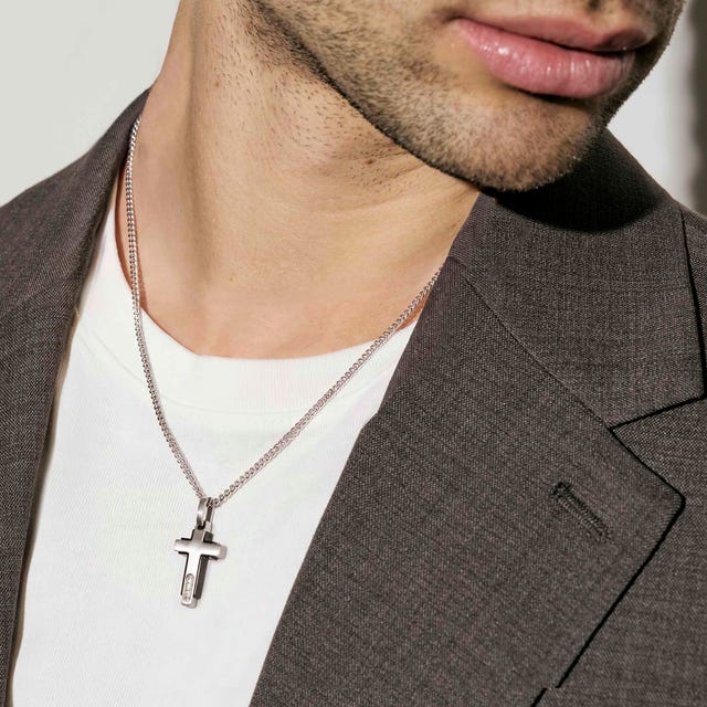 Nomination Virtus Code Cross Necklace Steel